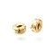 Brass Smooth Beads, Flat Round, Lead Free & Cadmium Free, Rack Plating, Lasting Plated, Real 18K Gold Plated, 4x2mm, Hole: 1.4mm