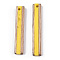 Opaque Resin & White Wood Pendants, Rectangle Charm, Gold, 45~47x7~9x4.5mm, Hole: 2mm