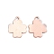 Brass Charms, Stamping Blank Tag, Long-Lasting Plated, Cross, Brushed Red Copper, 12x10x0.5mm, Hole: 1.2mm