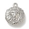Anti-Tarnish 304 Stainless Steel Pendants, Lion Charm, Stainless Steel Color, 24.5x19.5x8.5mm, Hole: 1x2mm