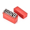 Iron Seal Stamps Set, for Imprinting Metal, Wood, Plastic, Leather, More, Including Letter A~Z and Ampersand, Platinum, 64.5x10.5x10.5mm, 27pcs/box
