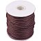 JEWELEADER About 100 Yards Round Waxed Cotton Cord 1.5mm Macrame Craft DIY Thread Rattail Beading String for Jewelry Making Chinese Knotting Kumihimo Friendship Bracelets Saddle Brown