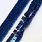 Electroplate Non-magnetic Synthetic Hematite Beads Strands, Cube, Grade A, Blue Plated, 4x4x4mm, Hole: 1mm, about 91pcs/strand, 16 inch