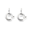 Brass Spring Ring Clasps, 925 Sterling Silver Plated, 7.5x5x1.5mm, Hole: 1.2mm