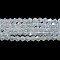 Imitation Jade Electroplate Glass Beads Strands, AB Color Plated, Faceted, Bicone, Clear, 4x4mm, Hole: 0.8mm, about 80~85pcs/strand, 30~32cm