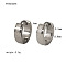 Stylish 304 Stainless Steel Hoop Earrings, Platinum, 13.6x4x2.1mm