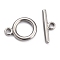 Non-Tarnish 304 Stainless Steel Toggle Clasps, Ring, Stainless Steel Color, Ring: 15.7x12x2mm, Hole: 2mm, Bar: 17x6x2mm, Hole: 2mm