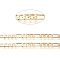 Brass Curb Chains, Figaro Chains, Soldered, Long-Lasting Plated, with Spool, Real 18K Gold Plated, Links: 8x5.5x1mm and 13x5x1mm, about 16.4 Feet(5m)/roll
