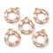 K9 Glass Pendants, with Light Gold Tone Brass Findings, Ring Charms, Crystal, 15x12.5x3mm, Hole: 1.4mm