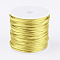 Nylon Cord, Satin Rattail Cord, for Beading Jewelry Making, Chinese Knotting, Champagne Yellow, 1.5mm, about 16.4 yards(15m)/roll