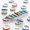Brass Rhinestone Spacer Beads, Grade A, Mixed Color, Rondelle, Nickel Free, Silver Color Plated, about 12mm in diameter, 4mm thick, hole: 2.5mm