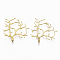 Brass Pendants, Nickel Free, Branch, Raw(Unplated), 34x34.5x2mm, Hole: 4x2mm