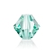Preciosa® Crystal Beads, Czech Crystal, Bicone(451 69 302 Rondelle), 50005 Caribbean Sea, 5mm, Hole: 1mm