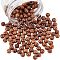 Natural Wood Beads, Round, Coconut Brown, 7.5~8mm, Hole: 1mm
