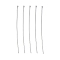 Brass Flat Head Pins, Cadmium Free & Lead Free, Silver, 50x0.75~0.8mm, 20 Gauge, Head: 2mm, about 5000pcs/1000g