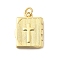 Book with Cross Brass Pendants, Long-Lasting Plated, Lead Free & Cadmium Free, Rack Plating, with Jump Ring, Real 18K Gold Plated, 16x12.5x4mm, Hole: 3.5mm