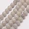Natural Labradorite Bead Strands, Round, 8mm, Hole: 1mm, about 47pcs/strand, 15.5 inch