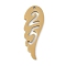 304 Stainless Steel Pendants, Wing Charms, Golden, 35x12.5x1.2mm, Hole: 1.6mm