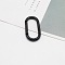 Alloy Spring Rings Clasps, Black, 50x25mm