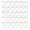 40Pcs 201 Stainless Steel Leverback Earrings Findings, with Horizontal Loops and 60pcs 304 Stainless Steel Open Jump Rings, Stainless Steel Color, 15x10x1.5mm, Hole: 1.5mm