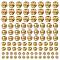 PVD Vacuum Plating Brass Corrugated Round Spacer Beads Set, Golden, 3~6mm, Hole: 1~2mm, 20Pcs/Size