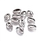 Tibetan Style Alloy Beads, Lead Free & Nickel Free & Cadmium Free, Cowrie Shell Shape, Thailand Sterling Silver Plated, 17x12x5.5mm, Hole: 1.5mm
