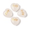 Natural Quartz Crystal Heart Engraving MBTI Figurines Statues for Home Office Desk Decorations, Word Esfp, 30x30x12.5~13mm