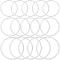 30Pcs 3 Styles Brass Linking Rings, Long-Lasting Plated, Round Ring, 925 Sterling Silver Plated, 22~30x1mm, Inner Diameter: 20~28mm, 10pcs/style