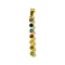 PVD Vacuum Plating 304 Stainless Steel Pendants, with Rhinestone, Chakra Flat Round, Golden, 40x5x4mm, Hole: 7.5x3mm