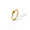 Minimalist 304 Stainless Steel Knot Open Cuff Rings, Real 18K Gold Plated