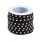 Faux Suede Cord, with Golden Tone Alloy Rivet, For Punk Rock Jewelry Making, Black, 5x2.5mm, about 5.46 yards(5m)/roll