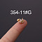 316L Stainless Steel Micro Pave Cubic Zirconia Cartilage Earrings, Golden, Flower, 6mm, Pin: 1.2mm