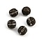 Brass Rhinestone Beads, Grade A, Nickel Free, Antique Bronze Metal Color, Round, Crystal, 12mm in diameter, Hole: 1.5mm