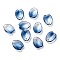 Transparent Glass Pendants,  Sakura Petaline, Royal Blue, 16x12x3.5mm, Hole: 0.9mm
