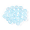 Transparent Acrylic Ball Beads, Frosted Style, Round, Light Sky Blue, 6mm, Hole: 1mm, about 4200pcs/500g