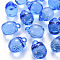 Autumn Theme Transparent Acrylic Pendants, Faceted, 3D Persimmon, Blue, 27.5x19.5mm, Hole: 4mm, about 95pcs/500g