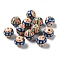 Handmade Porcelain Beads, Famille Rose Porcelain, Round, Antique White, 10mm, Hole: 1.6mm