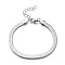 Tarnish Resistant Unisex 304 Stainless Steel Herringbone Chain Bracelets, with Lobster Claw Clasps, Stainless Steel Color, 7-1/8 inch(18.2cm), 5.3mm