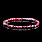 Natural & Dyed Imperial Jasper Beaded Stretch Bracelets for Men, Column, Red