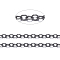 Brass Cable Chains, Soldered, with Spool, Oval, Cadmium Free & Lead Free, Long-Lasting Plated, Gunmetal, 2x1.5x0.35mm, about 301.83 Feet(92m)/roll