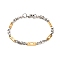 201 Stainless Steel Link Chain Bracelets, with 304 Stainless Steel Clasps, Golden & Stainless Steel Color, 8-5/8 inch(22cm)