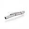 Tarnish Resistant 304 Stainless Steel Bayonet Clasps, Tube, Stainless Steel Color, 22.5x3mm, Hole: 2mm