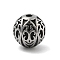 316 Surgical Stainless Steel Beads, Round, Antique Silver, 10mm, Hole: 1.8mm