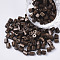 6/0 Two Cut Glass Seed Beads, Hexagon, Baking Paint, Coconut Brown, 3.5~5x3.5~4mm, Hole: 1mm, about 4500pcs/bag