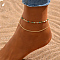 Boho Handmade Colorful Beaded Anklets, Double Layer Anklets for Women