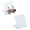 Organic Glass Earring Displays, Rectangle, Clear, 35x34x27mm