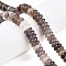 Natural Grey Agate Beads Strands, Rondelle, 10x4mm, Hole: 1mm, about 50pcs/strand, 7.68~8.2''(19.5~20.5cm)