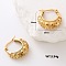 Stainless Steel Heart Hoop Earrings , Golden, 20x20mm