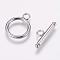Tarnish Resistant 304 Stainless Steel Toggle Clasps, Stainless Steel Color, Toggle: 21x16mm, Hole: 3mm, Bar: 23x3mm, Hole: 3mm