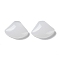 Glass Cabochons, Fan, White, 11x14.5x4mm